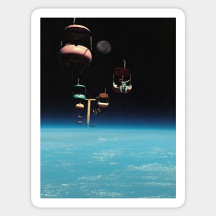 The Best View In The World - Space Aesthetic, Retro Futurism, Sci Fi Sticker